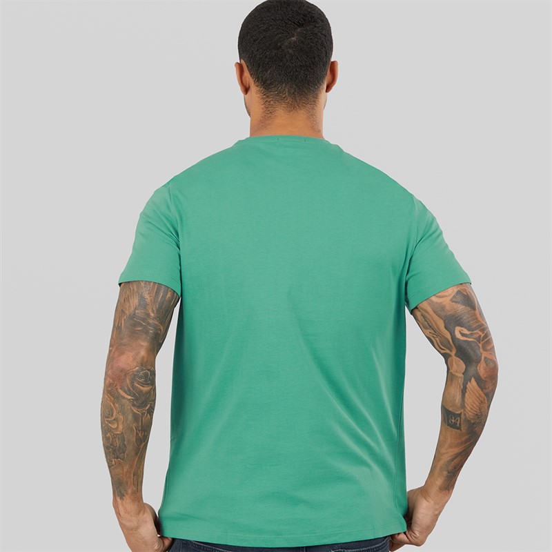 Calvin Klein Jeans Mens Classic Monogram Logo T-Shirt Wild Green - foto 2
