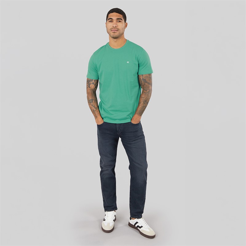 Calvin Klein Jeans Mens Classic Monogram Logo T-Shirt Wild Green - foto 4