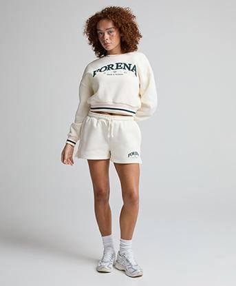 Forena Womens Daze Academy Sweatshirt in Beige
