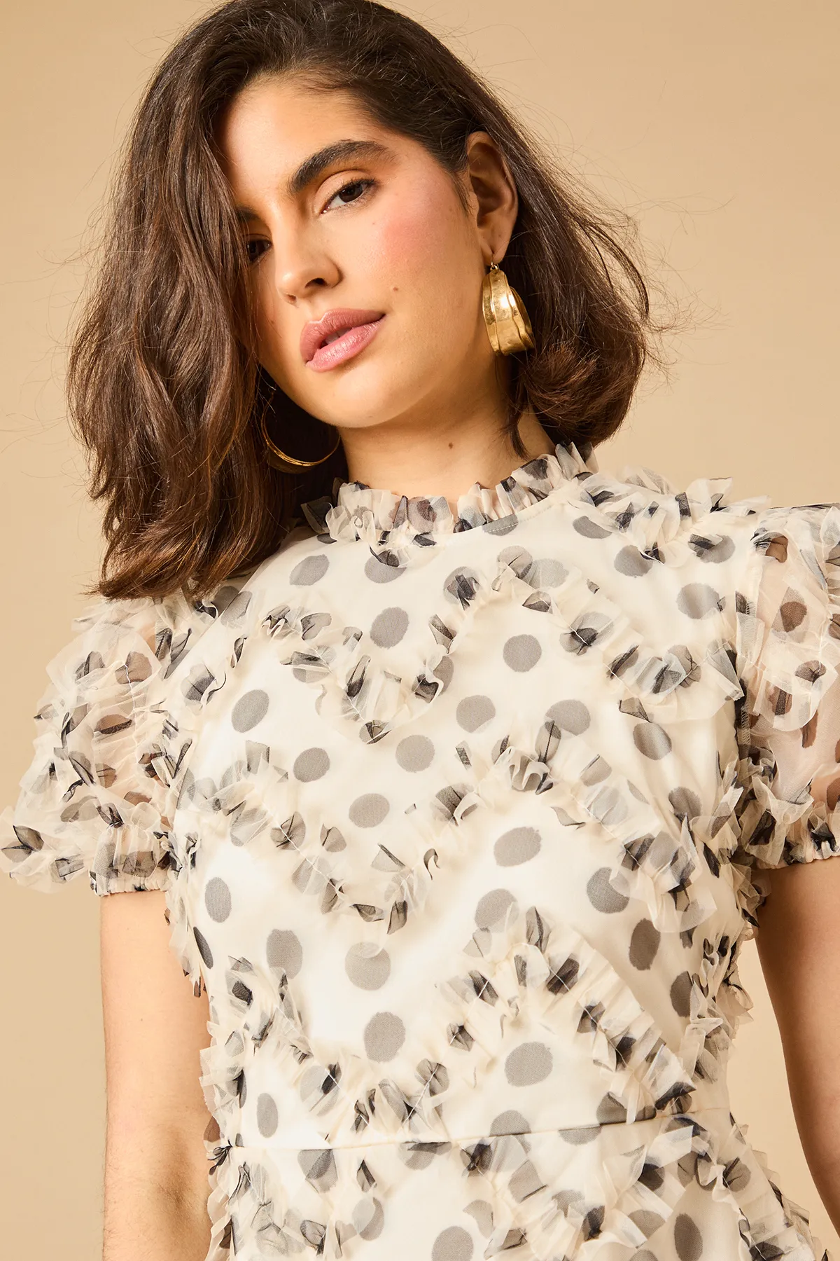 View product Printed Textured Maxi Dress - foto 5