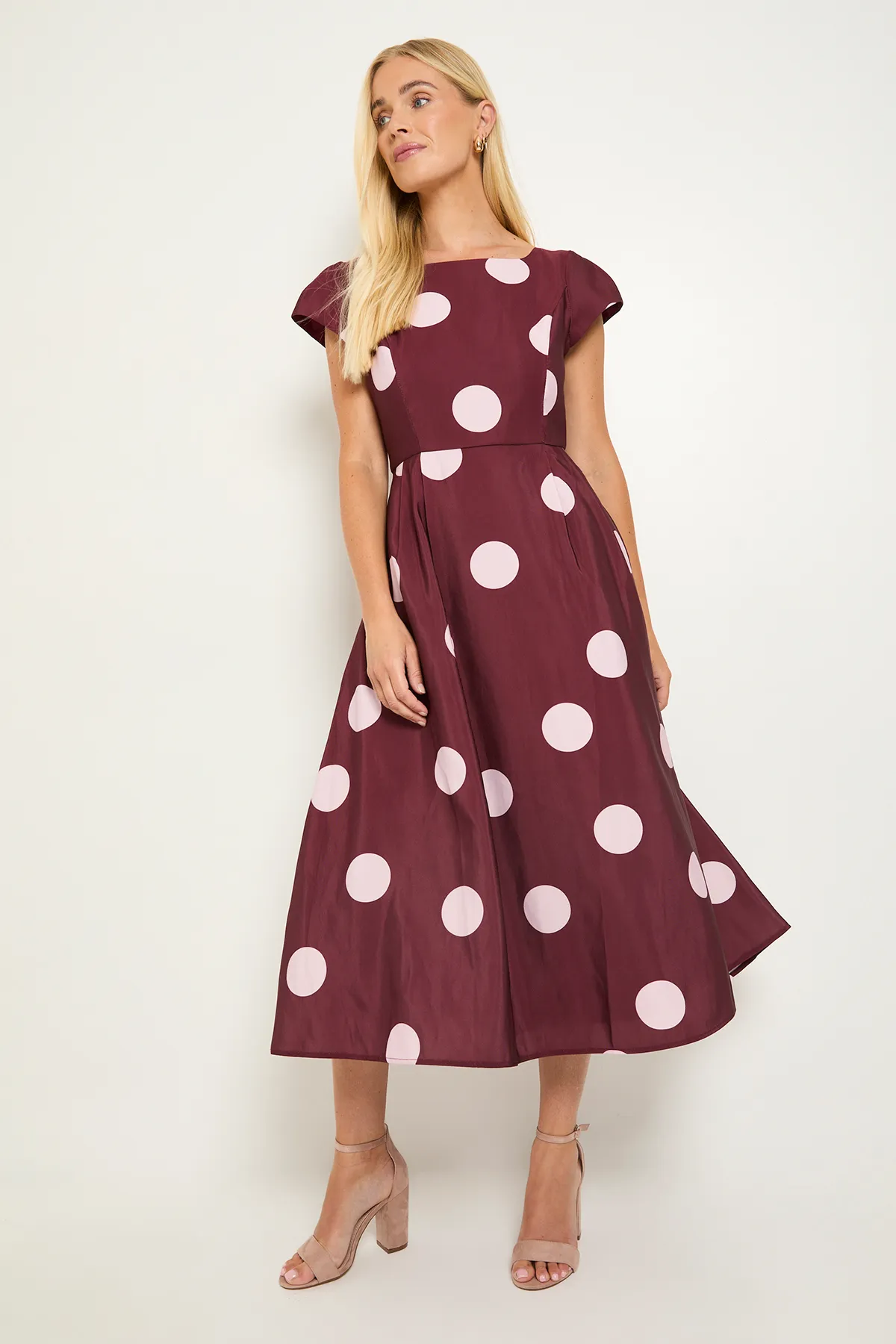 Petite Spot Ottoman Fit & Flare Midi Dress - foto 4