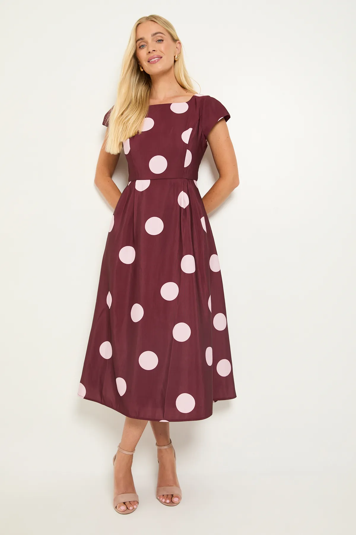 Petite Spot Ottoman Fit & Flare Midi Dress - foto 5