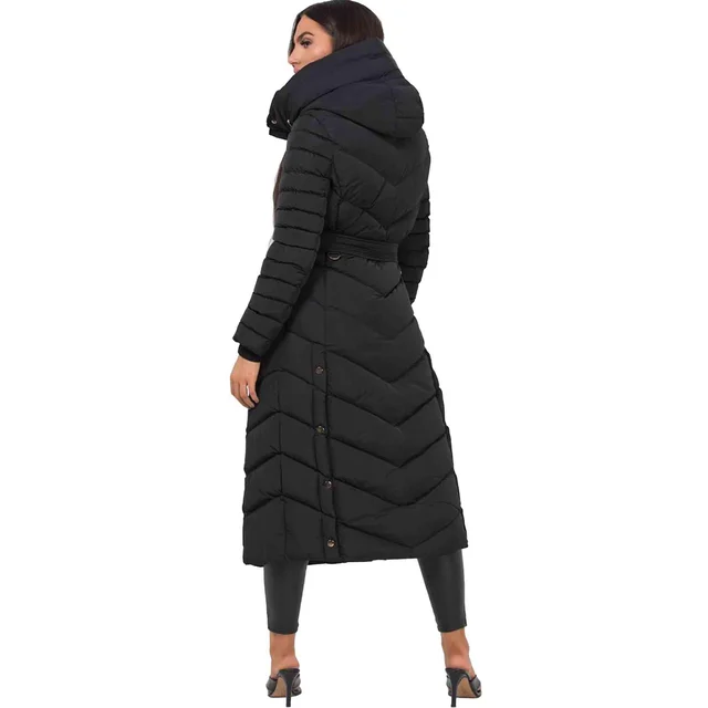 JESS Jess Women’s Long Puffer Coat with Belt & Hood - foto 6